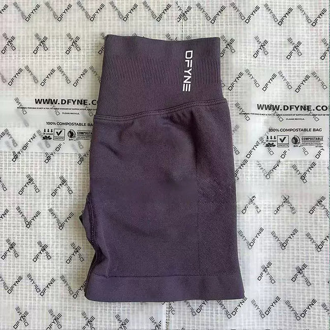 DFYNE Seamless High-Waisted Contour Short Truffle Color Hover Image