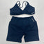 DFYNE Seamless Crossover Sports Set Peacock Blue