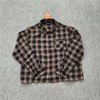 YOUNGLA- Blue Plaid Long-Sleeve Shirt