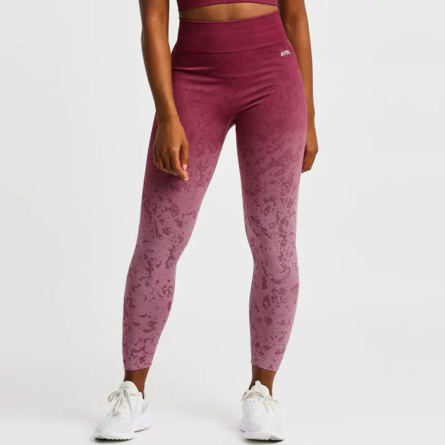 AYBL Jacquard Seamless High-Waisted Legging Red Hover Image