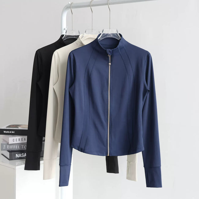 lululemon Sculpting Stand-Collar Zip Jacket Blue Hover Image