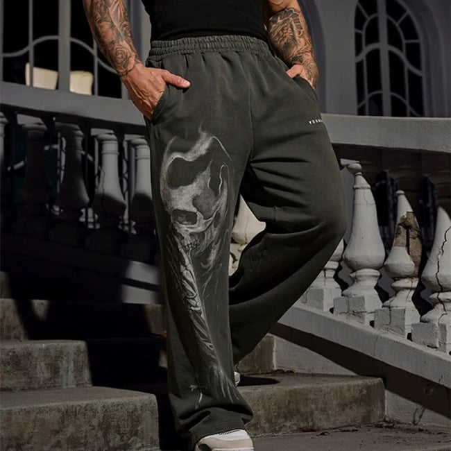 YoungLA Acid Wash Casual Training Sweatpants – Vintage Wash Olive Edition Hover Image