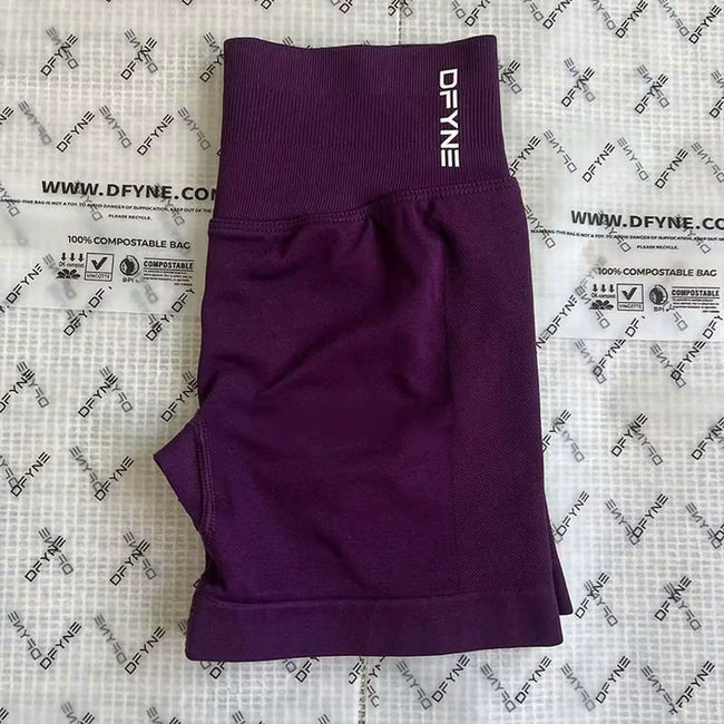 DFYNE Seamless High-Waisted Contour Short Grape Purple Hover Image
