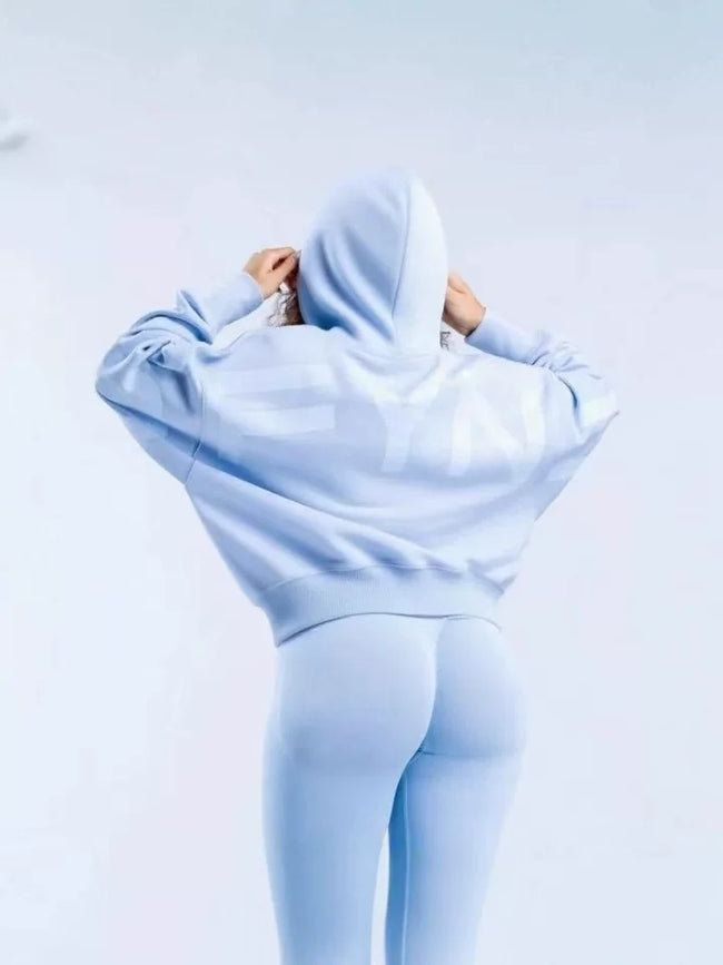 DFYNE Oversized Back-Logo Hoodie Blue Hover Image
