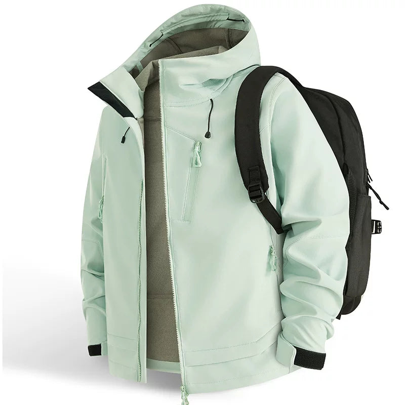 Alo Performance Hooded Technical Shell Jacket Light Green