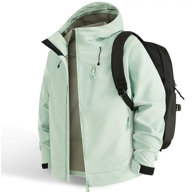 Alo Performance Hooded Technical Shell Jacket Light Green Hover Image