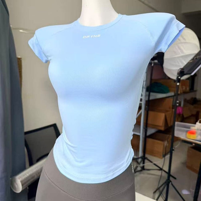 DFYNE Seamless Fitted Active Tee Ice Blue Hover Image