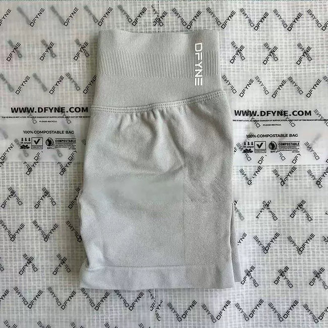 DFYNE Seamless High-Waisted Contour Short Light Grey Hover Image