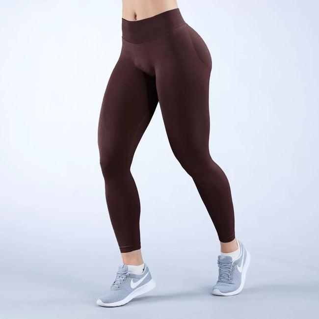 DFYNE Seamless High-Waisted Contour Legging Dark Brown Hover Image