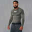 YOUNGLA Men's Superhero Armor Compression Long Sleeve Shirt