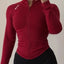 DFYNE Seamless Full-Zip Fitted Active Jacket Red