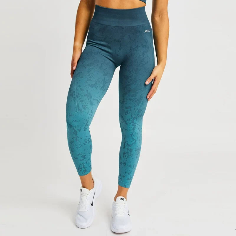 AYBL Jacquard Seamless High-Waisted Legging Blue