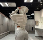 DFYNE Oversized Back-Logo Hoodie White