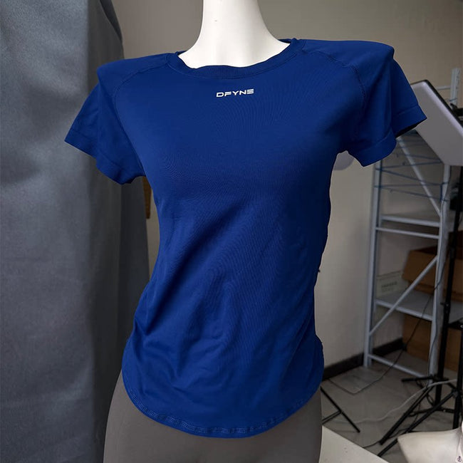 DFYNE Seamless Fitted Active Tee Dark Blue Hover Image