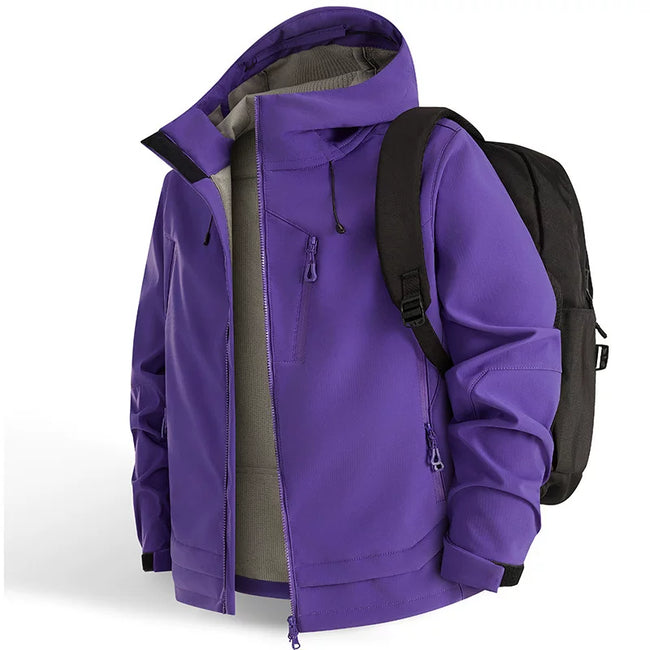 Alo Performance Hooded Technical Shell Jacket Purple Hover Image