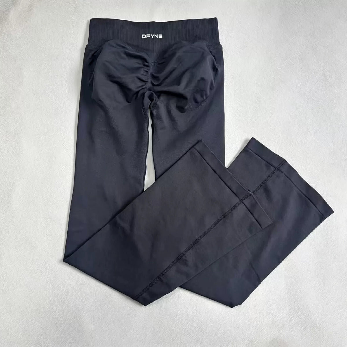 DFYNE Seamless Ruched Flared Legging Shark Gray