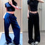 Alo Active Logo Band Wide-Leg Pant