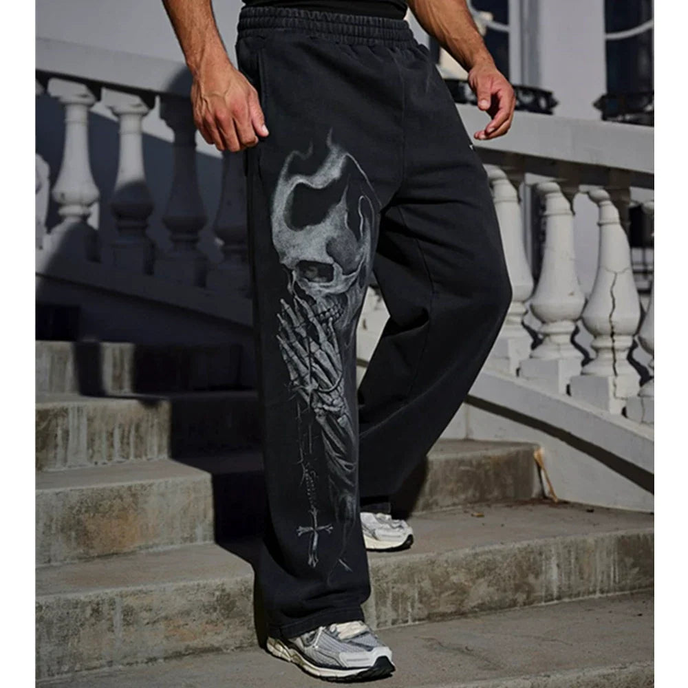 YoungLA Acid Wash Casual Training Sweatpants – Vintage Washed Black Edition