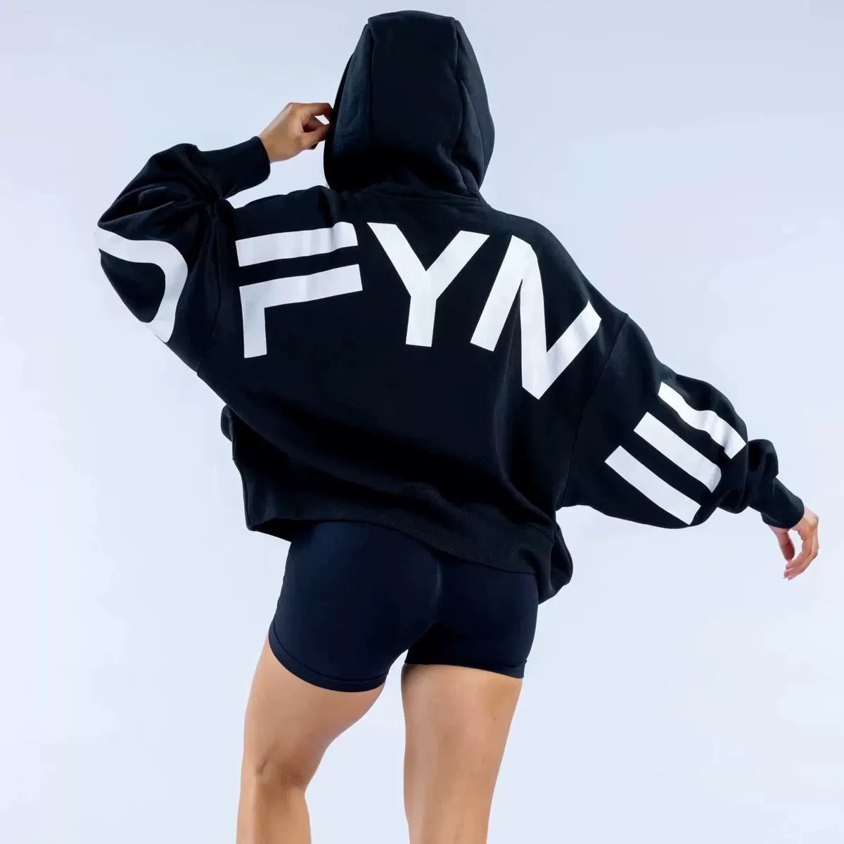 DFYNE Oversized Back-Logo Hoodie Black