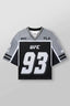 YoungLA x UFC Oversized V-Neck Mesh Jersey – Grey / Black "93" Graphic