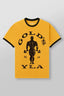 YoungLA Vintage Gold's Gym Graphic Tee – Yellow / Black Contrast Ringer